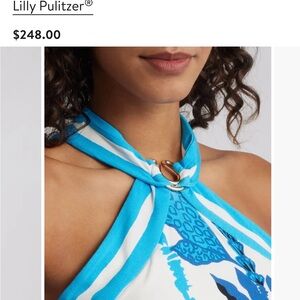 Lilly Pulitzer Blue and White Maxi Dress